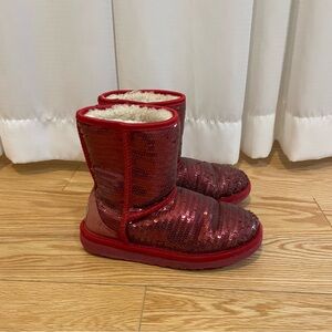 UGG Sequin Red Kids Boots